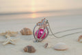C-SS-3 Sterling Silver Rose Gold Butterfly Pearl Cage with Cubic Zirconia