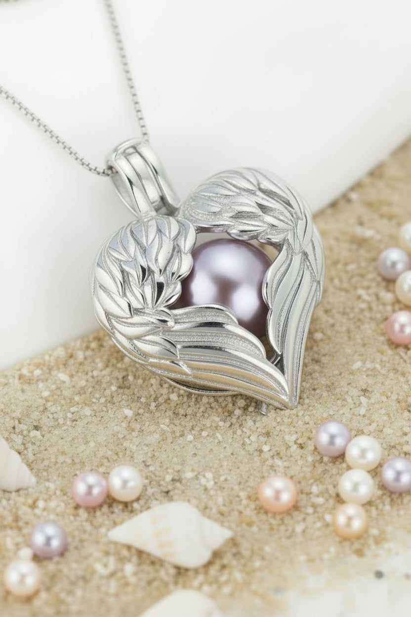 EC-SS-1 Sterling Silver Winged Heart Edison Cage