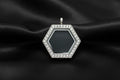 L-1 Hexagon Rhinestone Locket