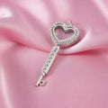 L-10 Heart Key Rhinestone Locket