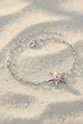 B-SS-5 Sterling Silver Starfish Chain Bracelet with Pearl