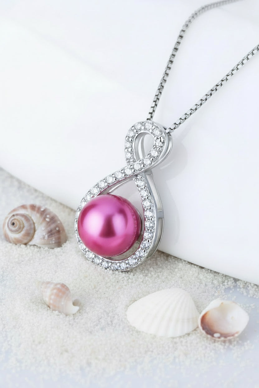 P-SS-2 Figure 8 Sterling Silver & Cubic Zirconia Pendant