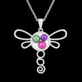 L-8 Dragonfly Locket Necklace