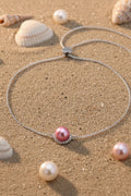 B-SS-2 | Adjustable Sterling Silver Chain Bracelet with Pearl & CZ Halo