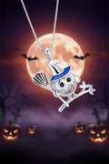 LTO-SS-9 Sterling Silver Witch on a Branch Cage Pendant