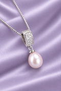 Pearl Pendant Necklace - Baby Pink Pearl