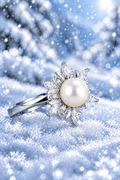 Pearl Ring – Pink Pearl Beach Setting